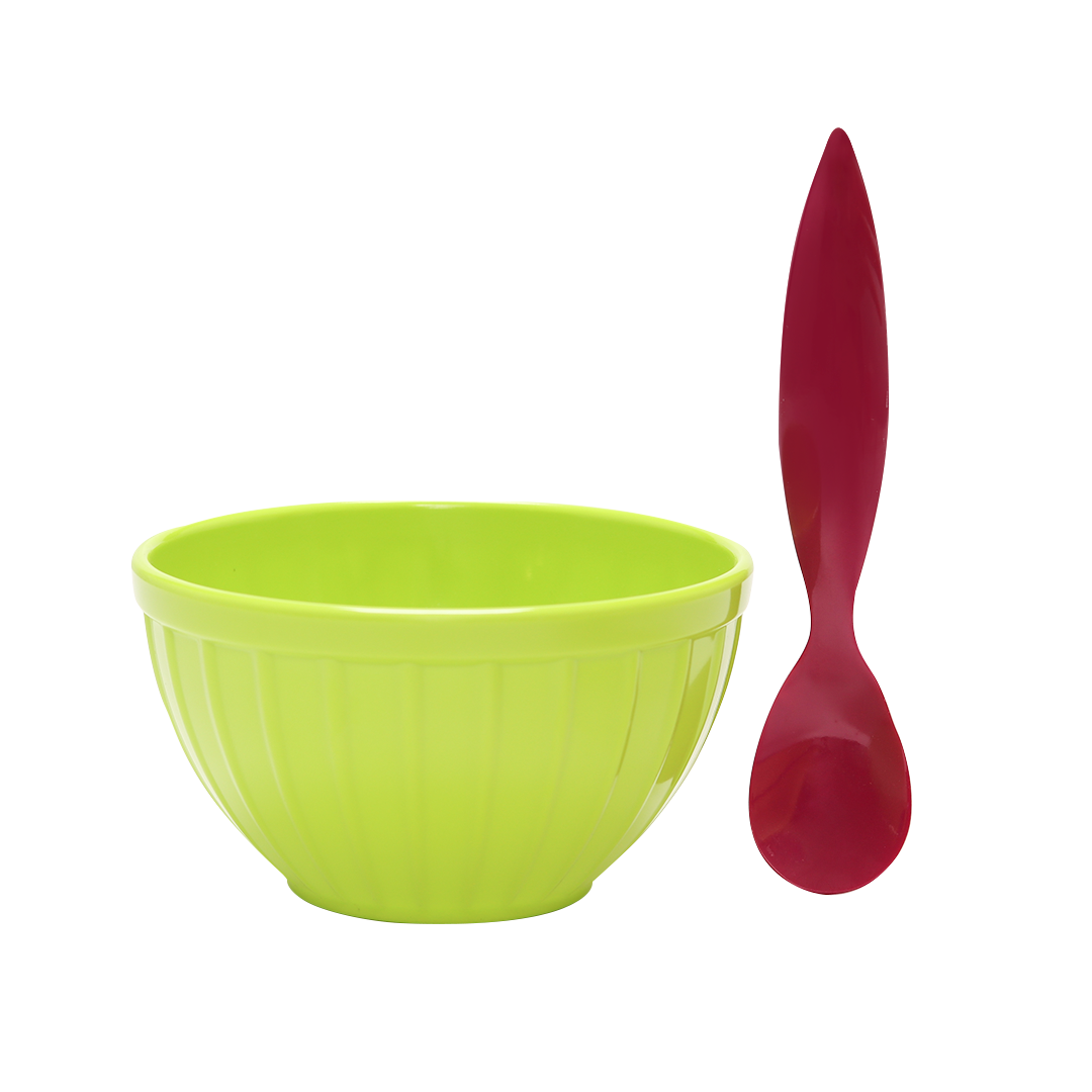 Zak Bowl & Spoon (Green) 2 Pcs