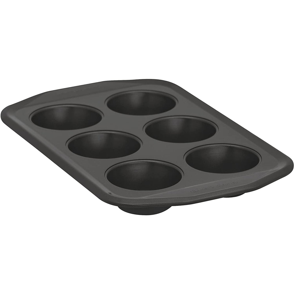 Basics Black Muffin Pan by Bakers Secret -Bakeware Steel –