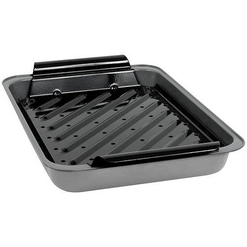 Basics Black Broiler pan by Bakers Secret -Bakeware Steel –