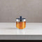 Stylish-home Small Dark Blue Jar (Honey Spoon)