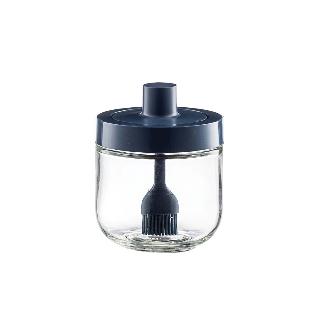 Stylish-home Small Dark Blue Jar (Brush)