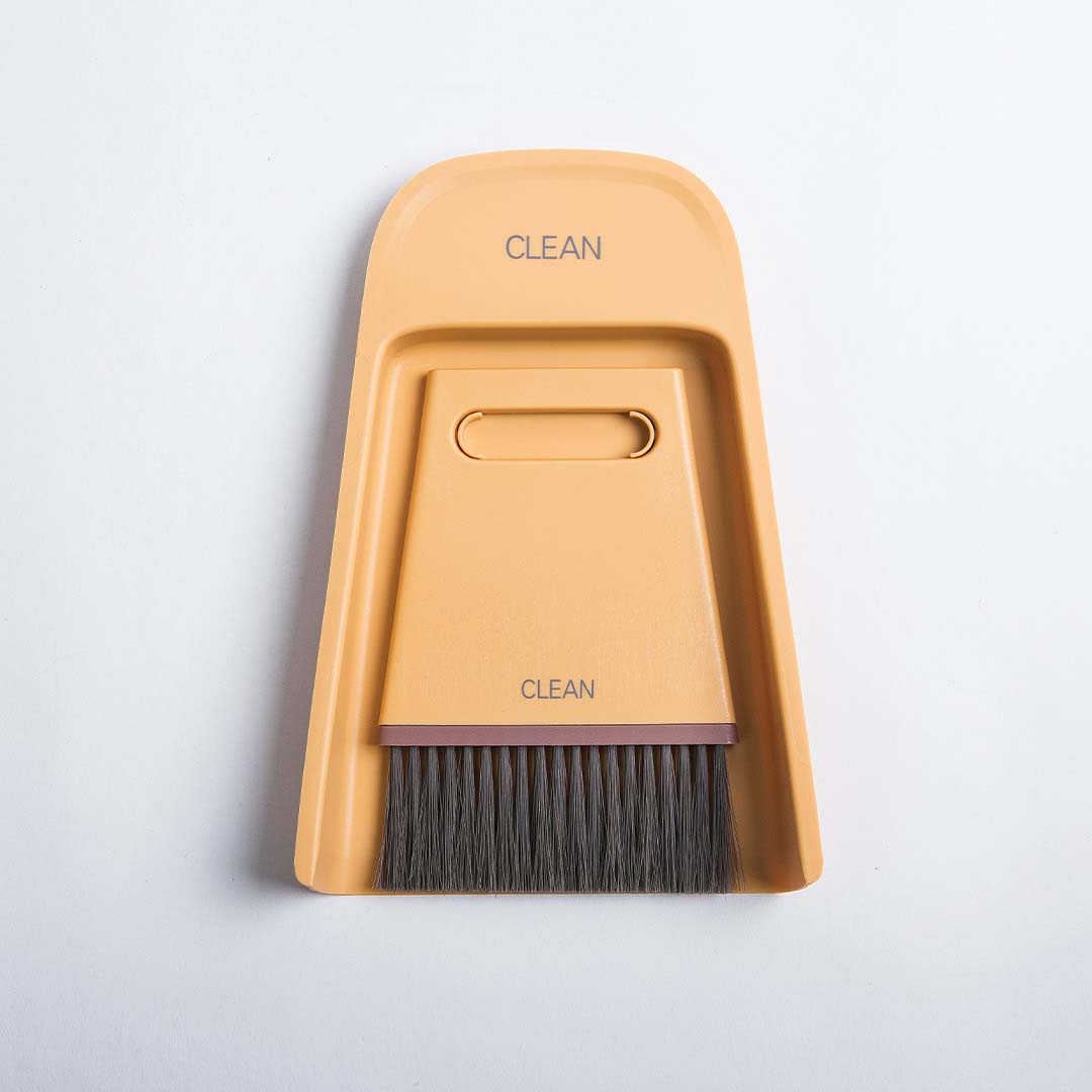 Stylish-home Desktop Broom Dustpan Set (Orange)