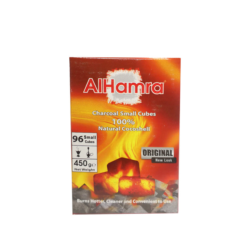 AlHamra Coal Natural Cocoa Shell 96 Small Cubes 450 g