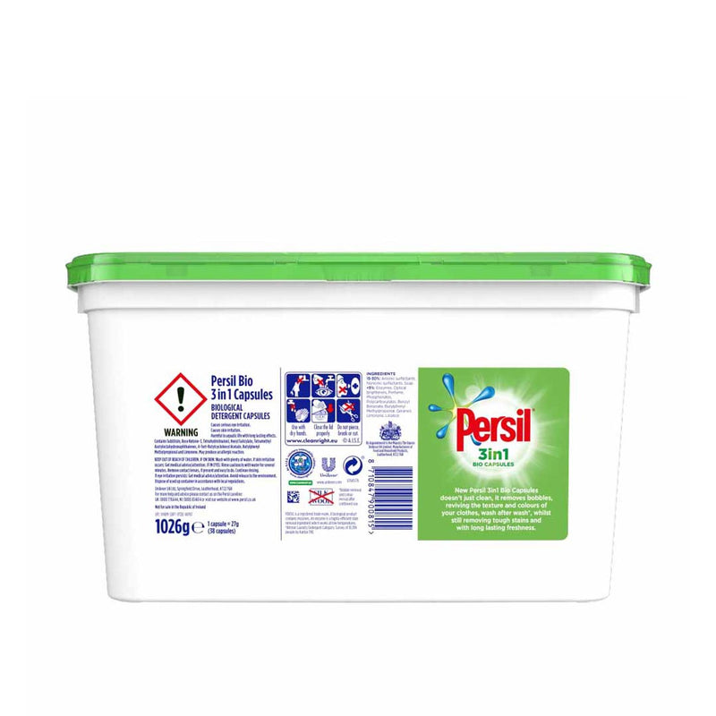 Persil 3in1 Bio Capsules (38 PODS) + Clorox Feminine Stain Remover 650 ml Set (Pack of 2 Pcs)