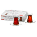 Pasabahce HEYBELI Tea Set 165 ml 4 Tea Glasses and 4 Saucers