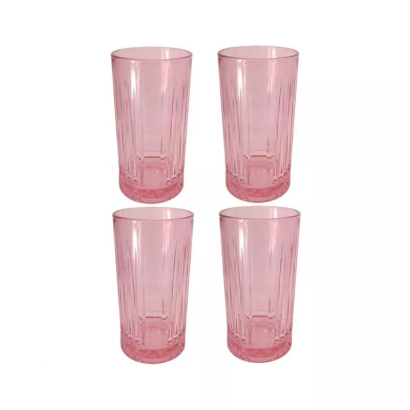Pasabahce Elysia Pink Tumblers Set of 4 Pieces (445 ml)