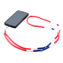Red, Blue and White Rubber Phone Strap