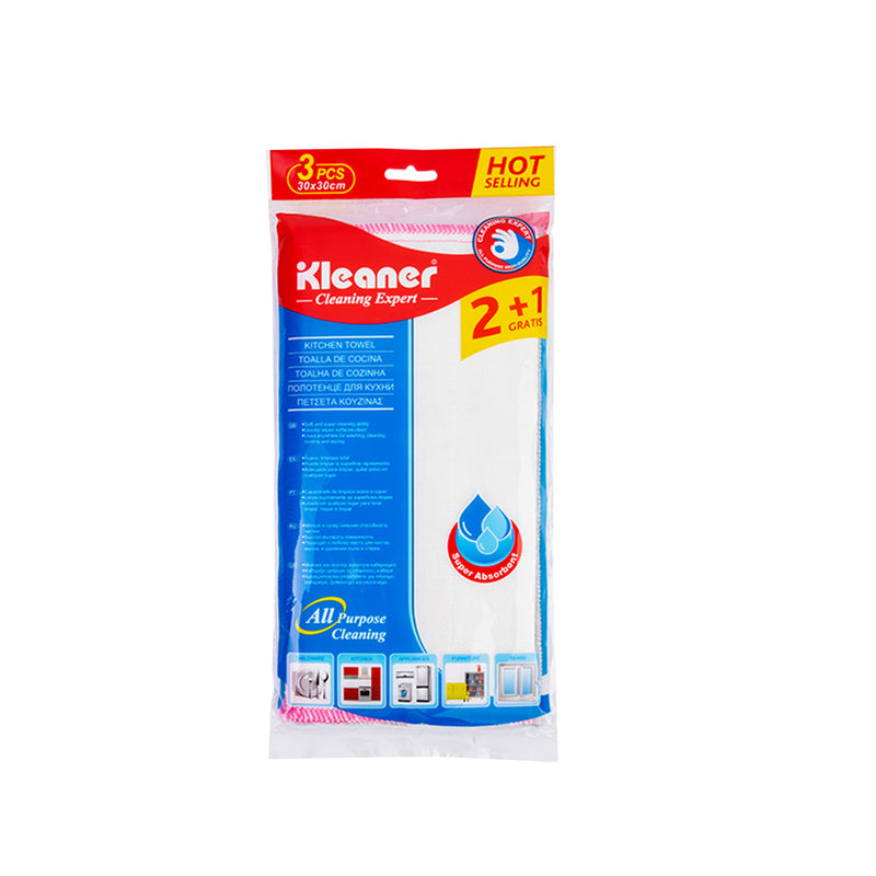 Kleaner Kitchen Towel 3 pcs (4 Layers of Absorbance)
