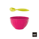 Zak Bowl & Spoon (Raspberry) 2 Pcs