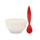 Zak Bowl & Spoon (White) 2 Pcs