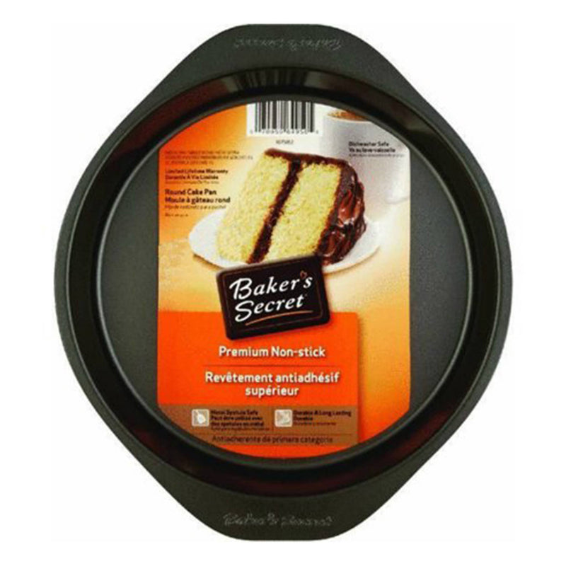Basics Black Cake Pan by Bakers Secret -Bakeware Steel –