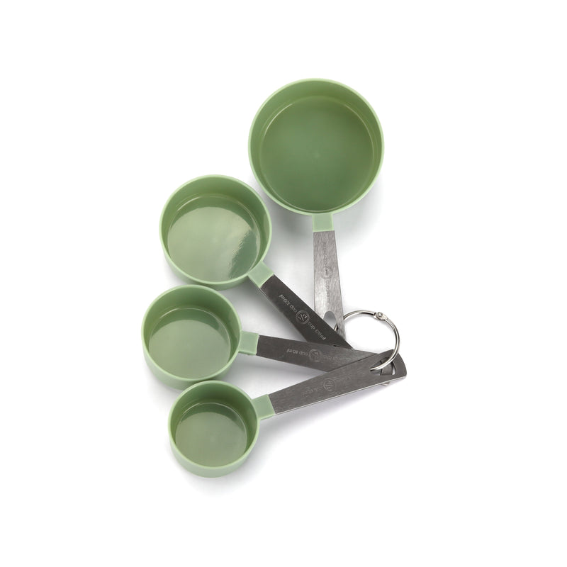  Set of 6 Green Measuring Cups: Home & Kitchen
