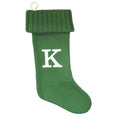 Wondershop Knit Monogram Christmas Stocking Green ( K )