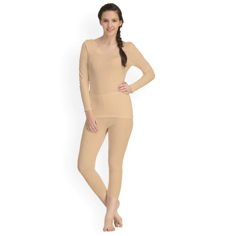 Body Care Gold Range Womens Off-White Thermal Outfit 105 cm