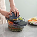 Stylish-home Multifunctional Vegetable Slicer with Baskets (4 Knives)
