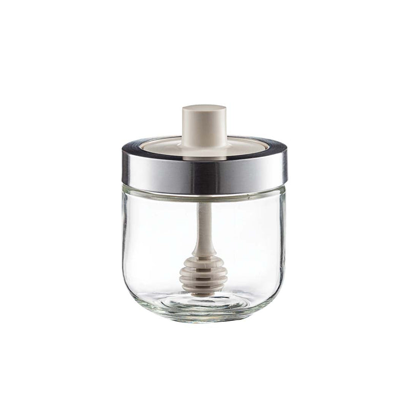 Stylish-home Small Ivory Jar (Honey Spoon)