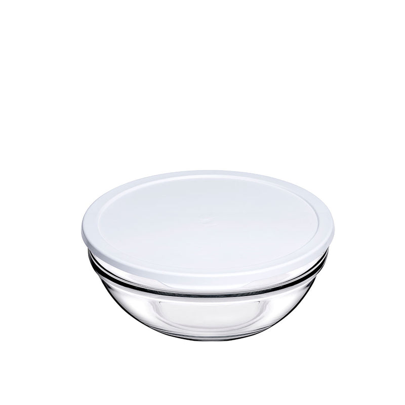 Pasabahce Chefs Glass Food Container 20 cm - White Cover