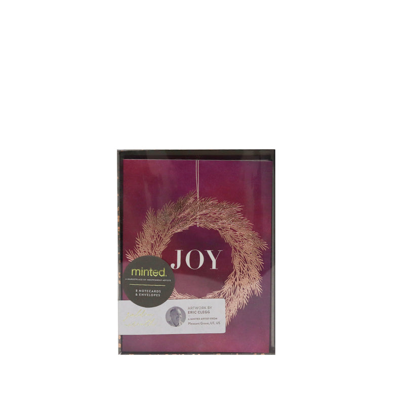 Minted Christmas Joy Greeting Cards with Envelops (8pcs)