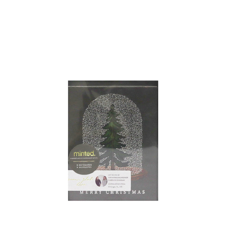 Minted Christmas Tree Greeting Cards with Envelops (8pcs)