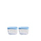 Pasabahce Snowbox Blue Glass Thermal Food Containers - 3 pcs