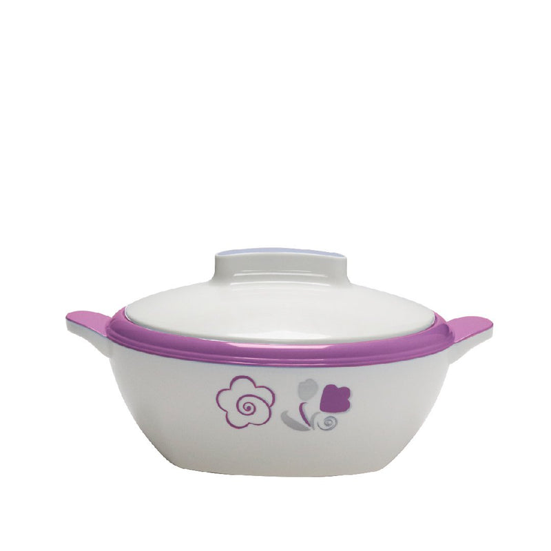 Novecento Plus White-Purple Thermal Food Container 0.75 L