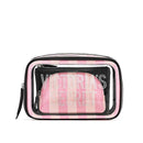 V.S Pink Striped Wash Bag